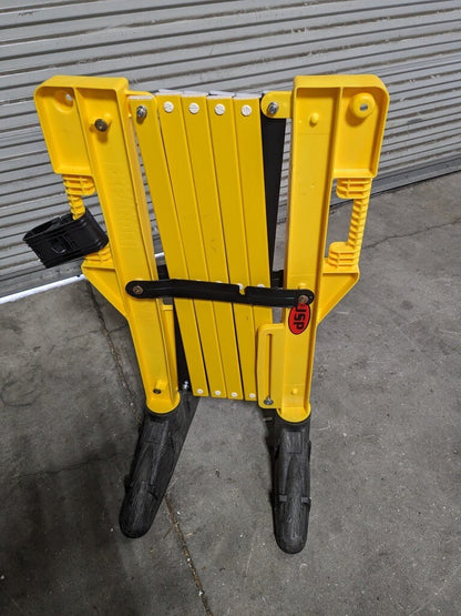 JSP SAFETY Barrier: 39" High Polyethylene Frame Black & Yellow KAZ110-005-330