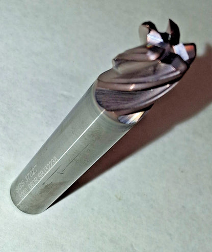 SGS Roughing End Mill 1/2" Dia 0.0600" Corner Radius Carbide 3" OAL 37027