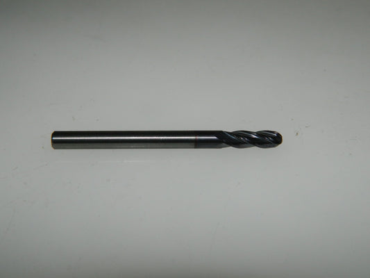 Widia Carbide Finishing Ball End Mill 4mm Dia. x 12mm LOC 4FL QTY 2 1570213