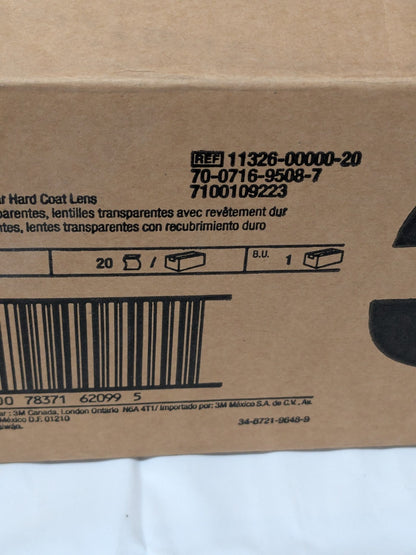 3M Safety Glasses: Scratch-Resistant, Polycarbonate, Clear Box of 20 7100110886