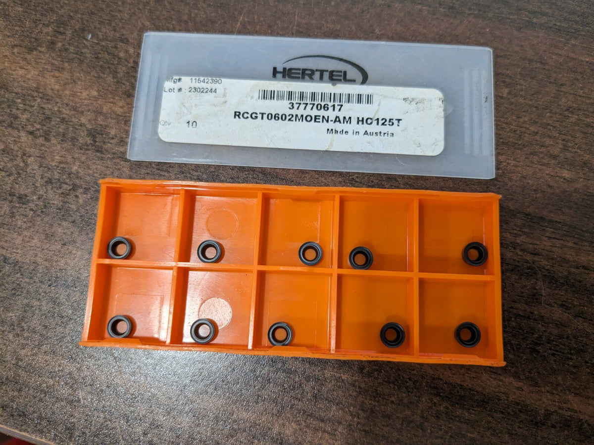 HERTEL Turning Insert 10pk: RCGT0602MOENAM HC125T, Carbide 1000727