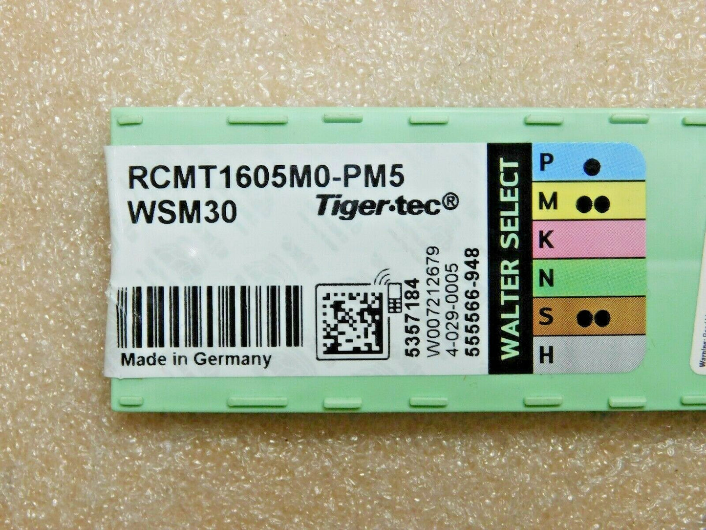Walter Valenite Carbide Turning Inserts RCMT1605M0PM5 Grade WSM30 Qty 10 5357184