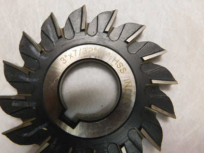 Interstate Side Milling Cutter 3" Dia x 7/32" Width of Cut HSS #03013141