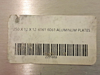 Pro Aluminum 12" Long 12" Wide 1/4" Thick Alloy 6061 ALFLR009391X1