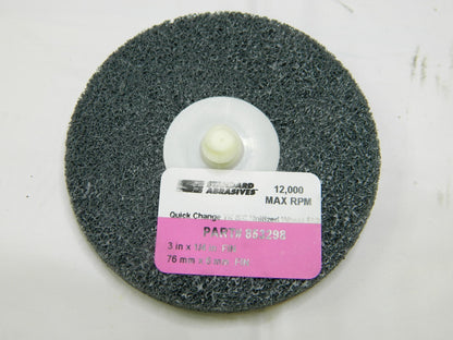Standard Abrasives 3" x 1/4" FIN Quick Change Wheel Qty 10 853298