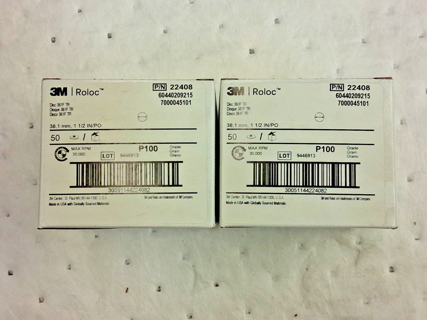 3M Quick-Change Discs QTY100 Roloc TR 1-1/2" Dia 100 Grit 7000045101