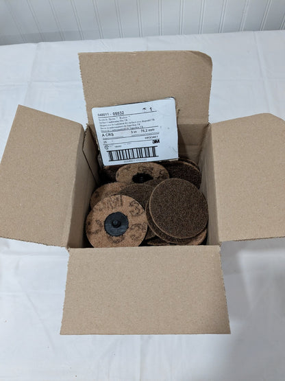 3M Quick-Change Disc Roloc TR 3" Dia Alum. Oxide Non-Woven Qty 25 048011-05532