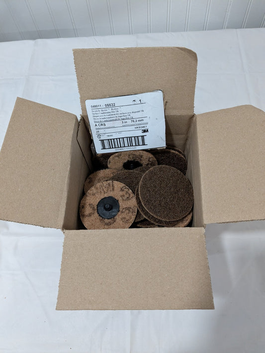 3M Quick-Change Disc Roloc TR 3" Dia Alum. Oxide Non-Woven Qty 25 048011-05532