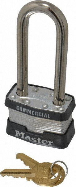 Lock Padlock: 1LJ Laminated Steel, Keyed Different, 1-3/4" Wide box of 6