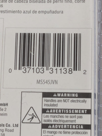 Xcelite 4" Diagonal Cutting Plier Semiflush Cut Pointed Nose MS545JVN