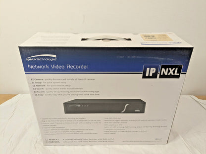 Speco 4-Channel Plug/Play Network Video Recorder w Built-In PoE 1TB N4NXL1TB