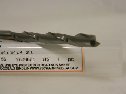 LMT Solid Carbide Upcut Spiral Router Bit 1/8" Diam, 1-1/8" LOC 2 FL 5