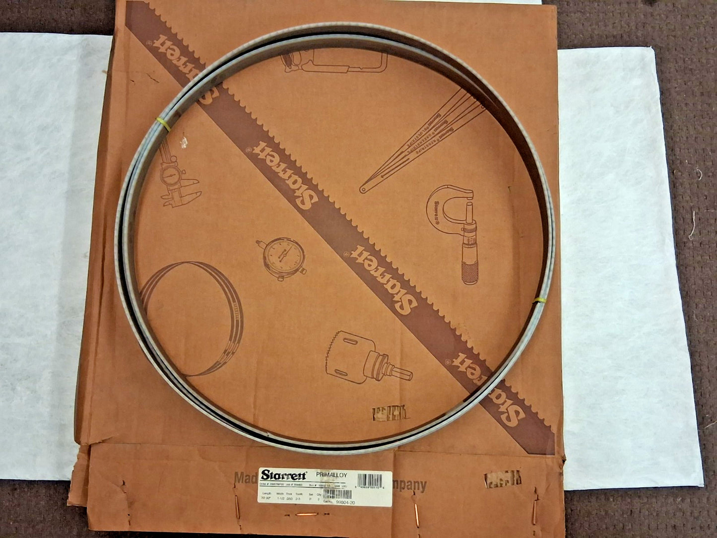 Starret Welded Bandsaw Blade 20ft Long x 1-1/2" Wide x 2-3 TPI 00110