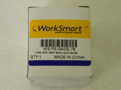 Worksmart Analog Pressure Gauge 1-1/2" Dial 1/8" NPT Lot of 2 #WS-PE-G
