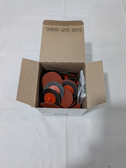 3M Quick-Change Disc: Roloc TR, 2" Dia, 60 Grit Box of 50 7000000550