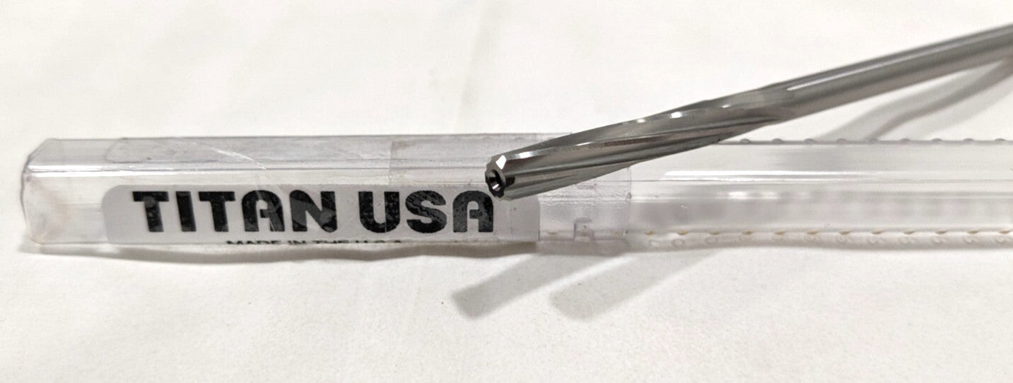 TITAN USA - Cobalt Spiral 6 Flute Reamer 0.2165"Dia (5.5mm) 5" OAL  TR96808