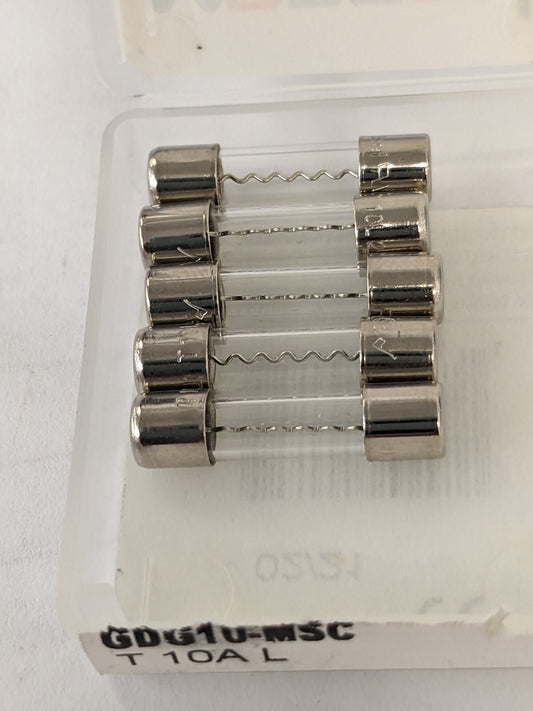 FERRAZ SHAWMUT Cylindrical Time Delay Fuse 5pk GDG, 10 A, 20 mm OAL GDG10-MSC