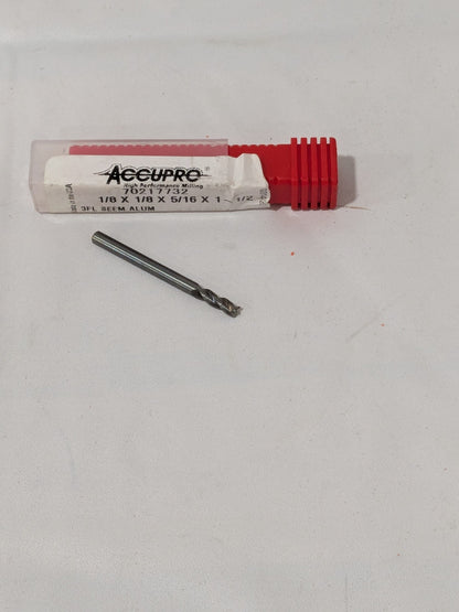 ACCUPRO Square End Mill: 1/8" Dia, 5/16" LOC, 3 Flute 70217732