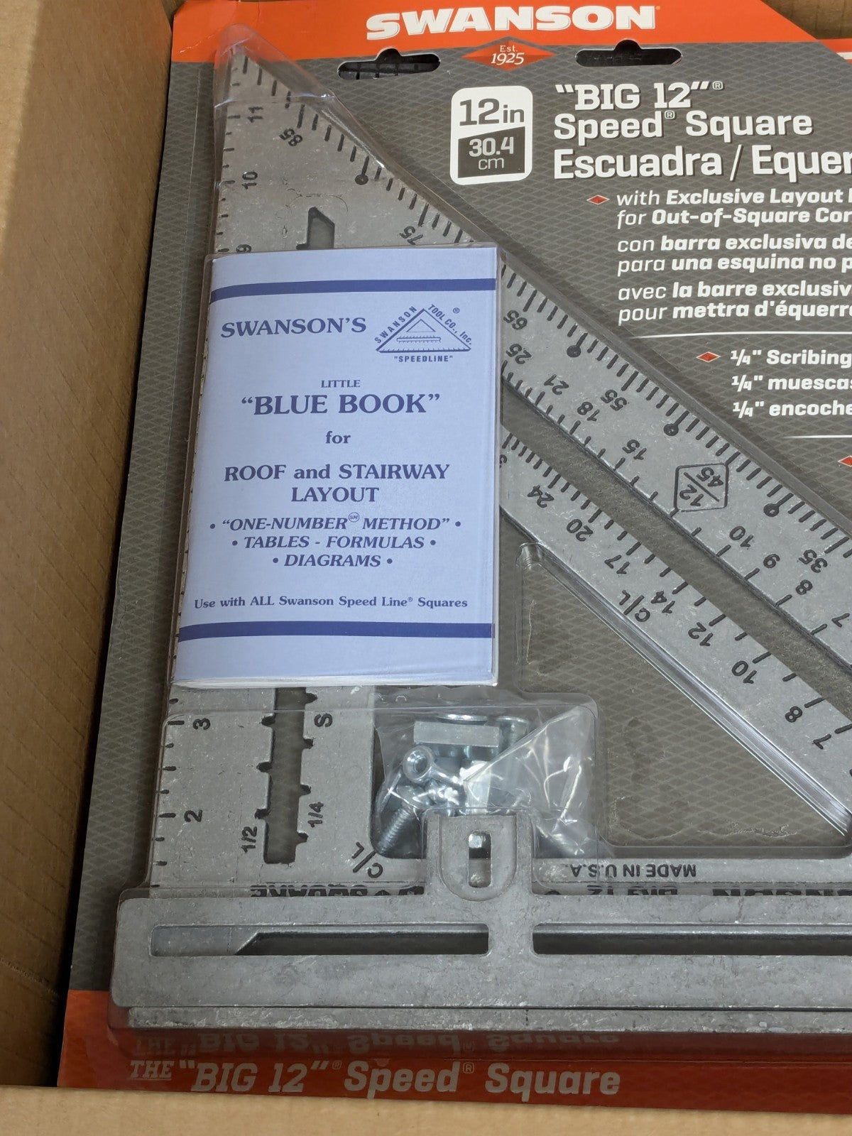 Swanson 12" Blade x 12" Base, Aluminum Rafter Square Qty 5 S0107