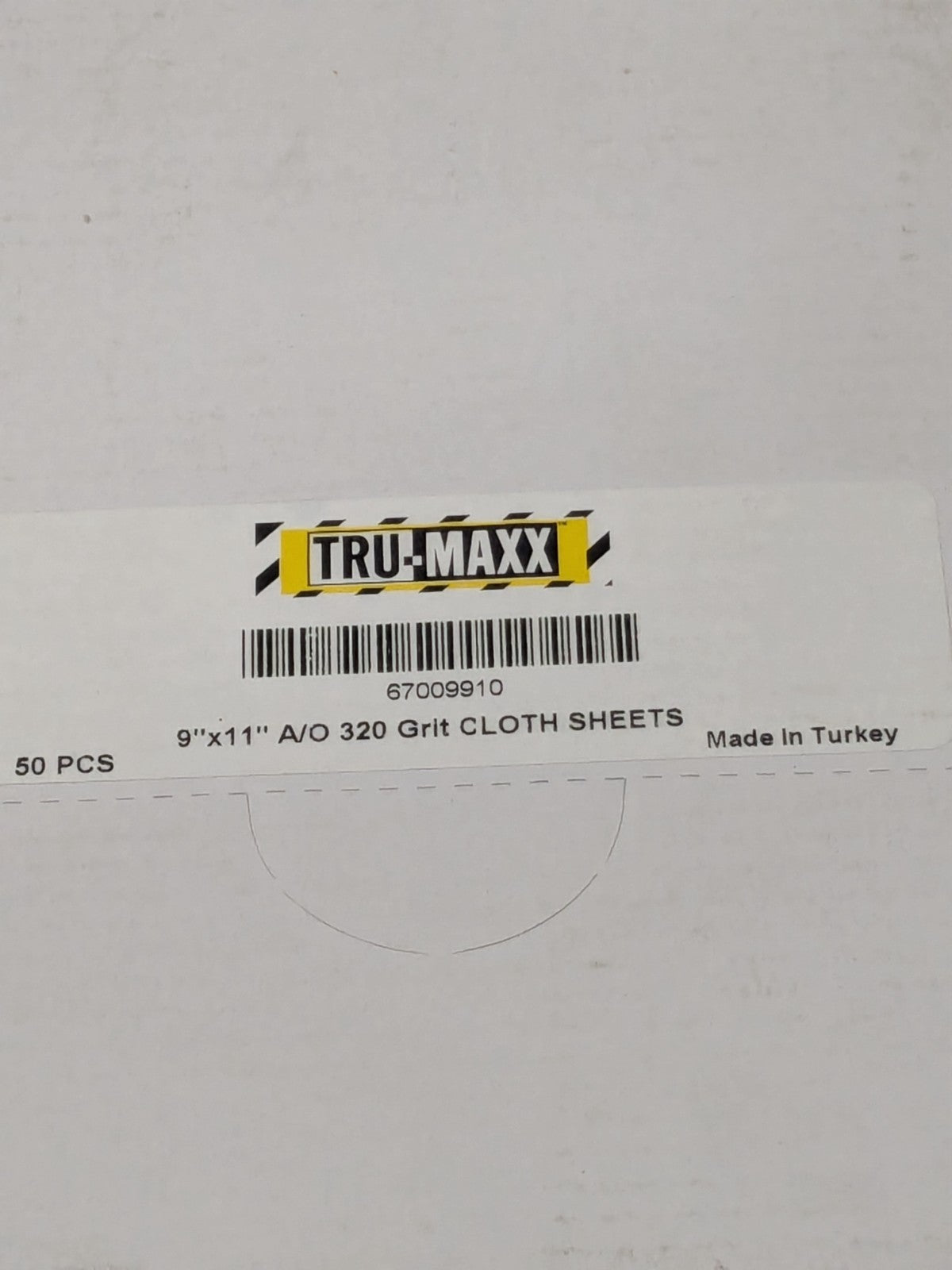 (50) Tru-Maxx Sanding Sheet 9" Wide x 11" OAL, 320 Grit, Aluminum Oxide 67009910