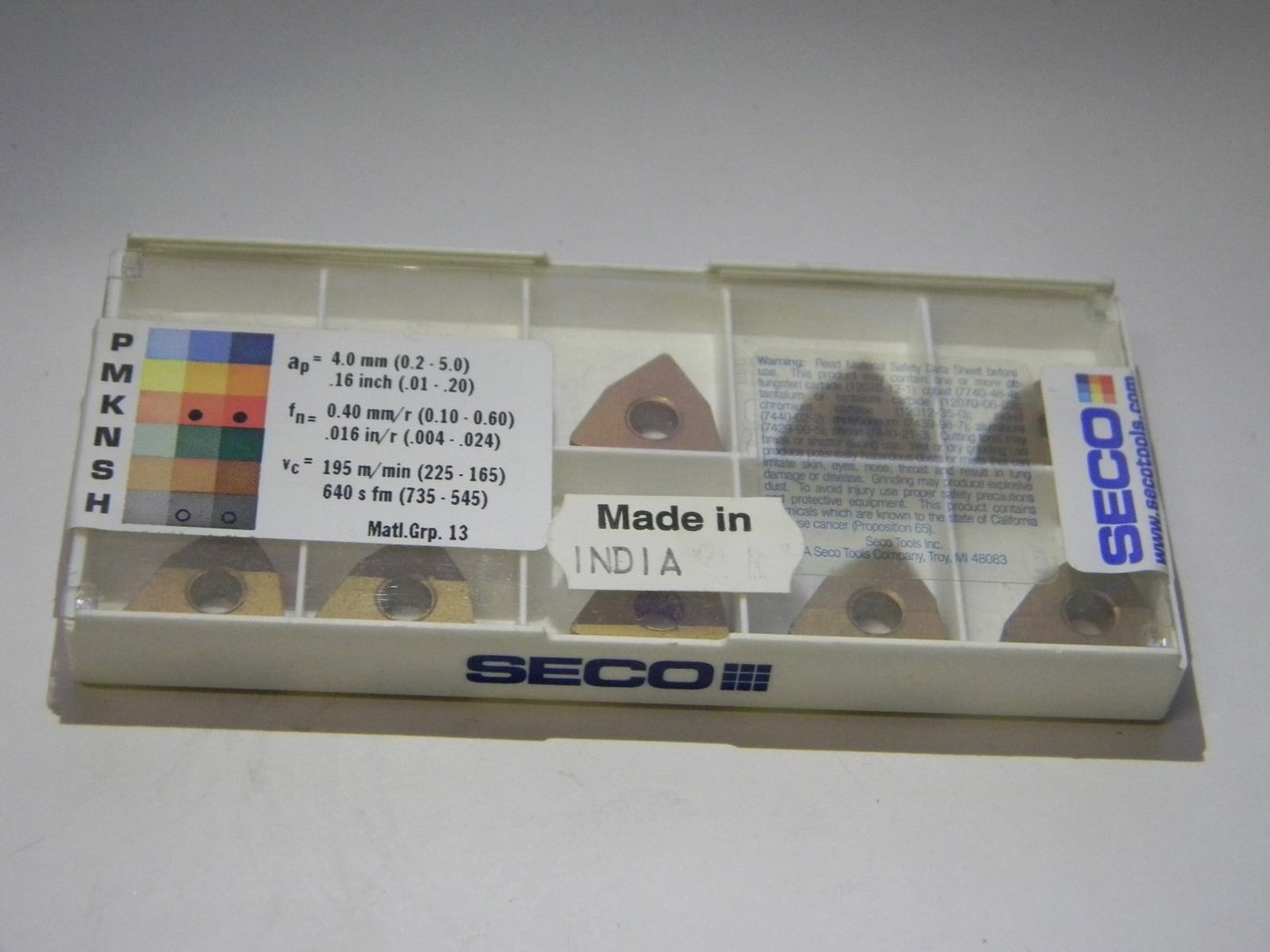 Seco WNMA080408 WNMA432 Grade TK2000 Carbide Turning Inserts Qty 10 18453