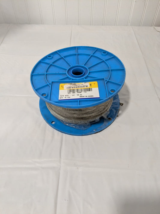 WorkSmart Aircraft Cable 1/4" x 3/16" Dia x. 100' Long WS-MH-WIRE
