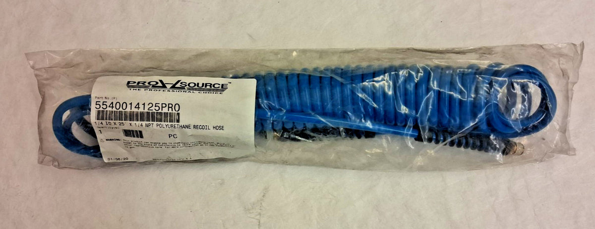 Pro Coiled & Self Storing Hose 1/4″ ID 25ft Long 5540014125PRO