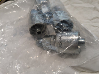 PARKER Hydraulic Hose Male Rigid Fitting 4pk: 0.375" ID, 6 mm, 3/8" KP81288