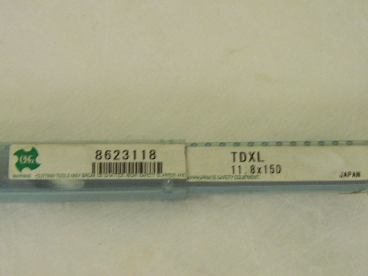 OSG Cobalt Extra Length Spiral Flute Drill Bit 11.8mm x 15xD 120°  8623118