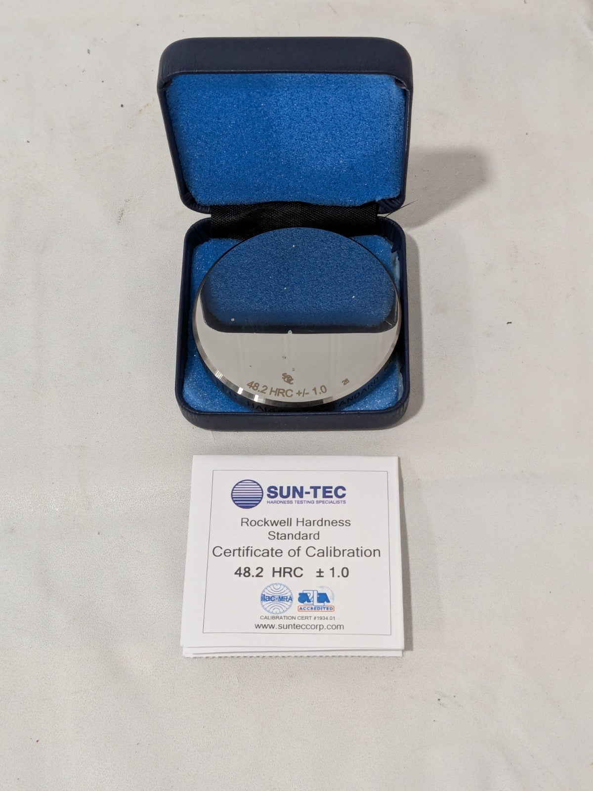 Rockwell C Scale, Hardness Calibration Test Block HTB00045J