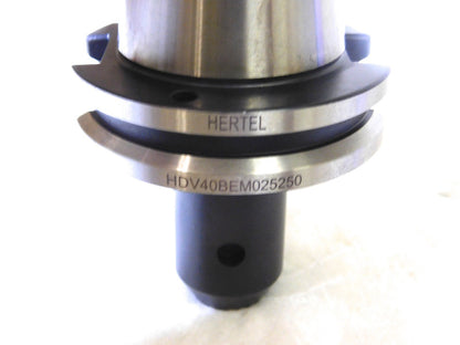 Hertel V40 Tapered Shank V-Flange End Mill Holder 1/4 Bore HDV40BEM025250