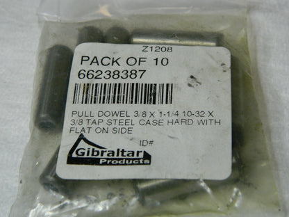 Gibraltar Flat Vent Pull Out Dowel Pin 3/8" x 1-1/4" #10-32 Qty 10 66238387