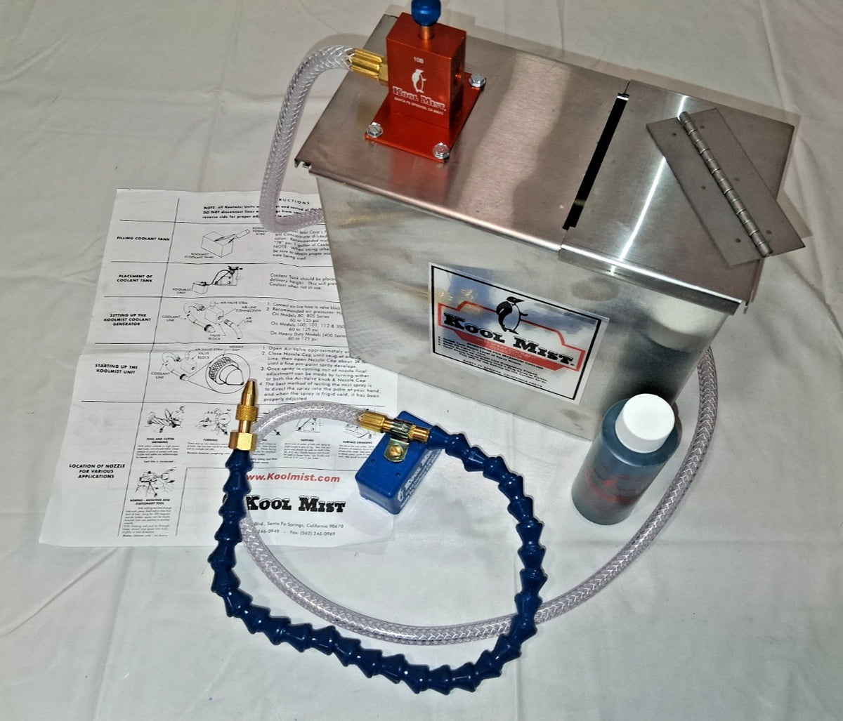 Kool Mist Tank Mist Coolant System 1 gal SS Tank 100NF18 PARTS/REPAIR