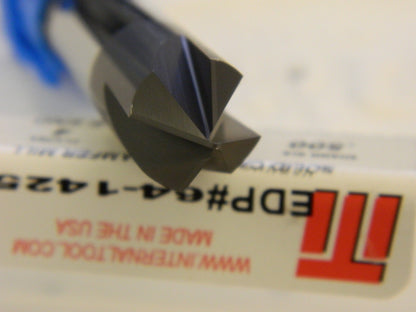Chamfer Mill: 4 Flutes, Solid Carbide 64-1425-C