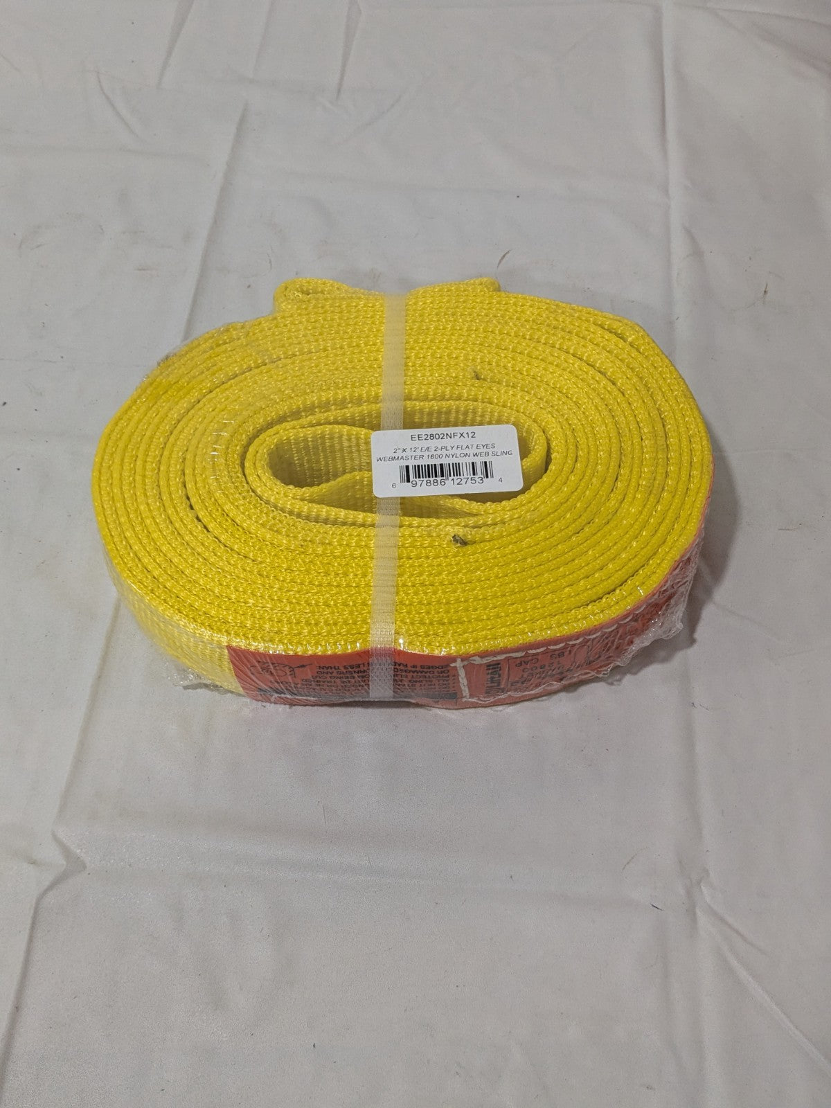 Lift-All Flat Eye & Eye 12' Long, 2" Wide, 6400 lb Vertical Capacity EE2802NFX12
