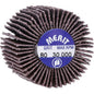 Merit Abrasives Mounted Flap Wheel: 1" Dia, 1" Face Width, 80 Grit AO