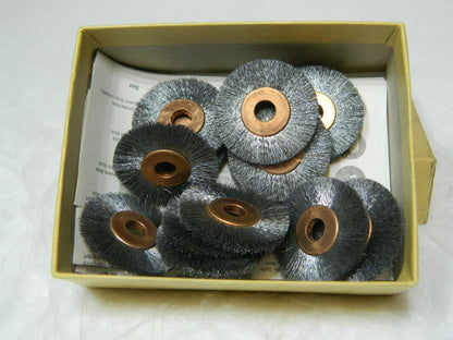 Osborn Crimped Steel Wheel Brush 1-1/4" OD 1/4" Arbor Hole Qty 12 0001