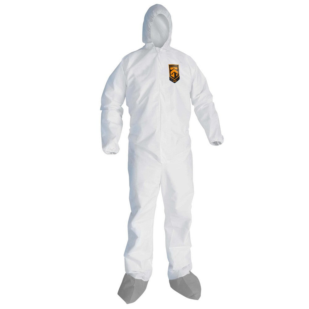 KleenGuard Disposable Coveralls: Liquid &amp; Particle Protection, Sz L 25PK 489