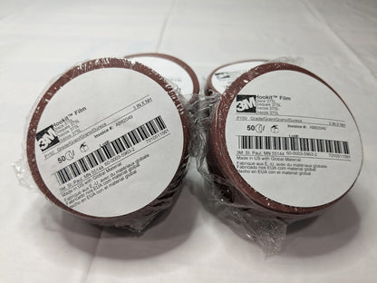 3M Hookit Film Discs 50pk 375L P150 3 in x NH Die 300V MI 7010511561