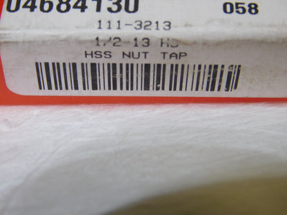 Interstate Nut Tap 1/2-13 UNC 4Fl 2-1/2 Thread Length 7 OAL QTY 2   111-3213