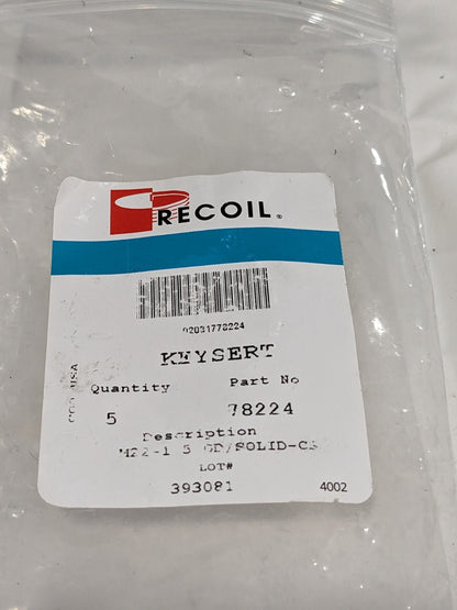 RECOIL Thread Locking Insert M22 x 1.5 External Thread Qty 5 78224