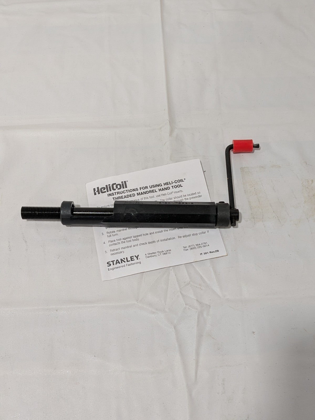 HELI-COIL Thread Insert Hand Installation Tool: 1/2-20 7552-8
