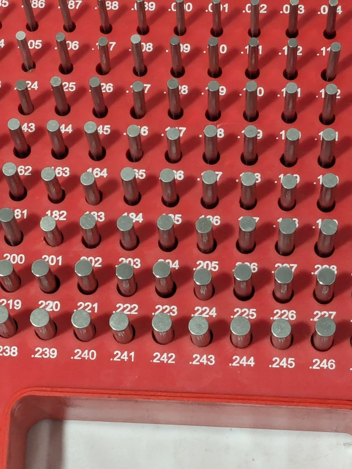 MHC 190 Pc Class ZZ Plug Gage Set: 0.061 to 0.25" Range 616-81116