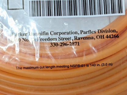 Parker Polyethylene Orange Tubing 1/4" X .040 Wall X 100 Ft E-43-O-0100
