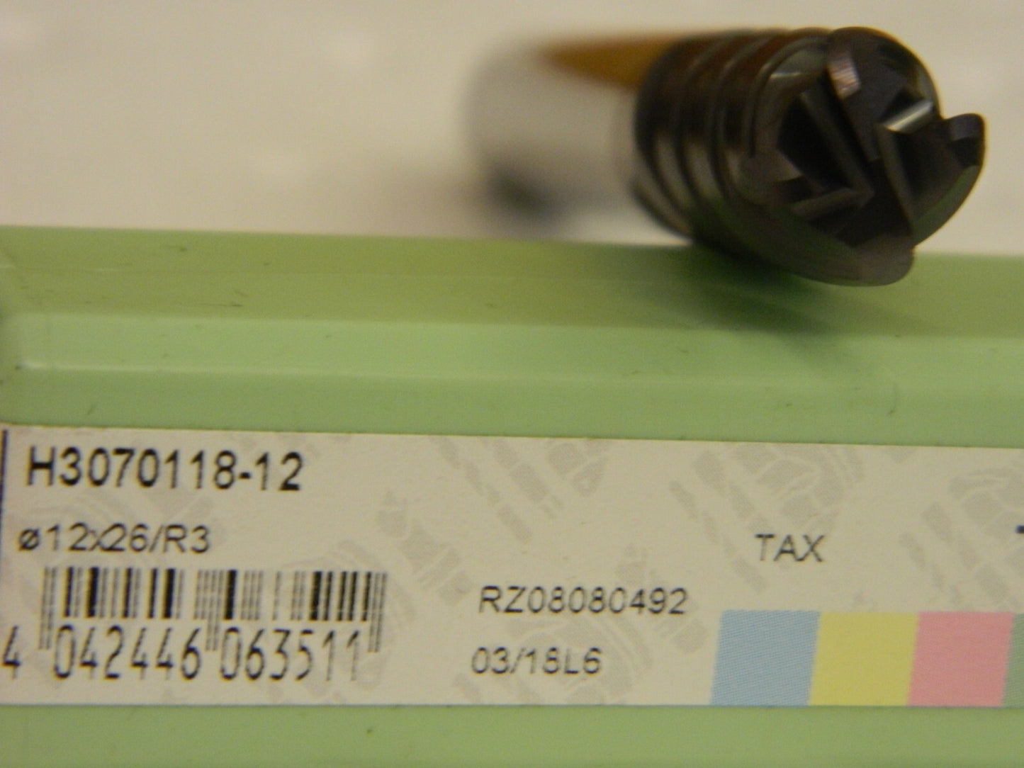 Walter 12mm Diam 4 Flute Solid Carbide 3mm Corner Radius End Mill