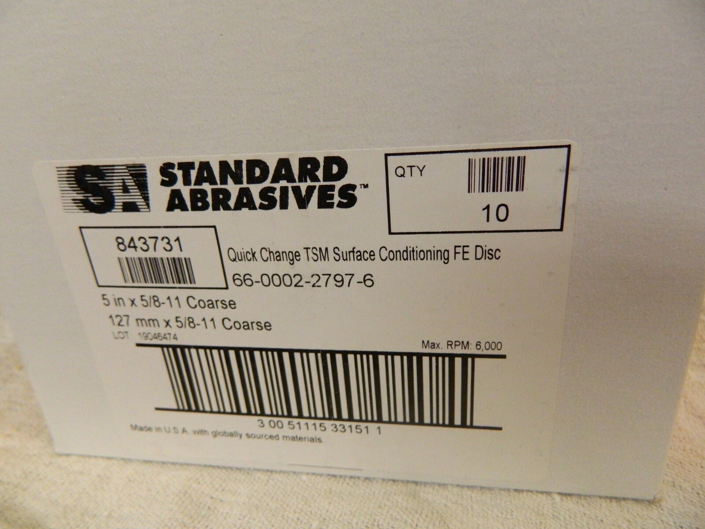 Standard Abrasives Quick Change Surface Conditioning FE Disc 5" x 5/8-11&qu