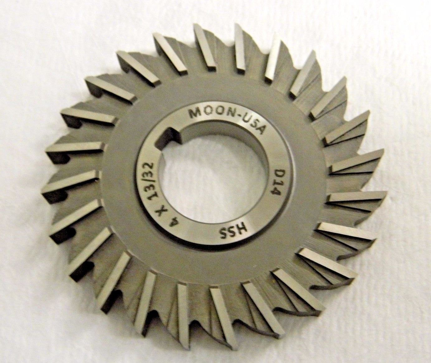 Moon Cutter HSS Side Milling Cutter 4" x 13/32" x 1-1/4" 24 Teeth
