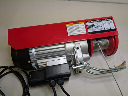 Vestil MINI-2 Electric Steel Cable Hoist 200 lb. Capacity 1-1/4 HP 110v 8 Amp