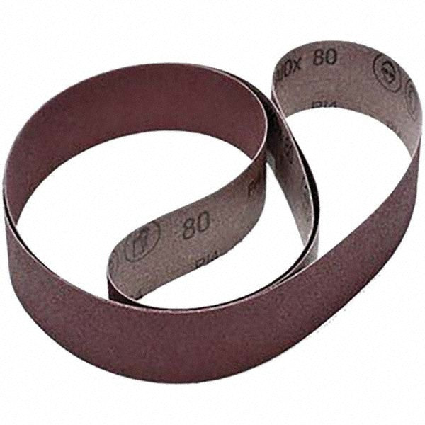 3M Abrasive Belt: 2" Wide, 72" OAL, 80 Grit, Aluminum Oxide box of 50 7000148147