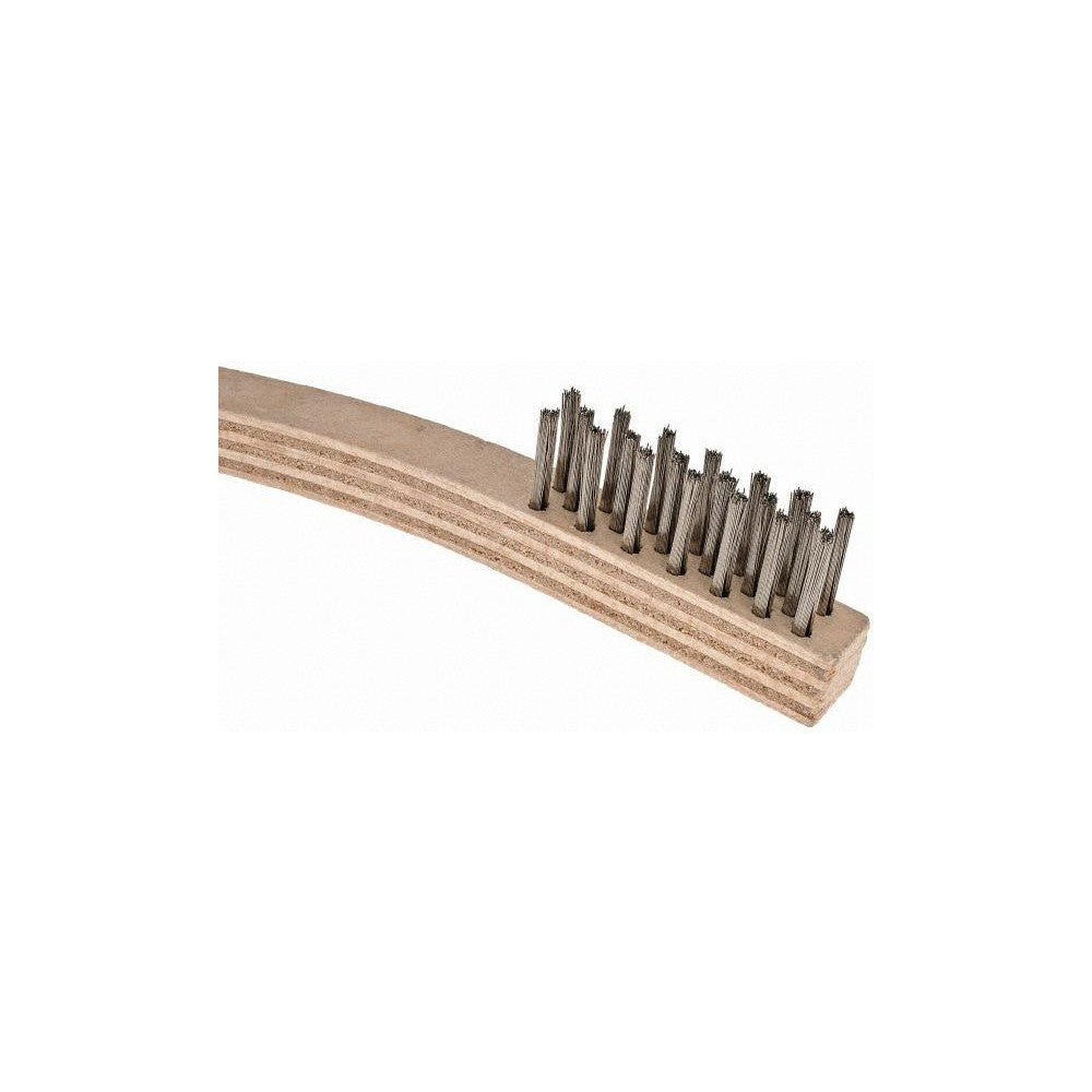 Weiler Scratch Brush: 3 Row, 7 Column, Steel Pack of 36 98468